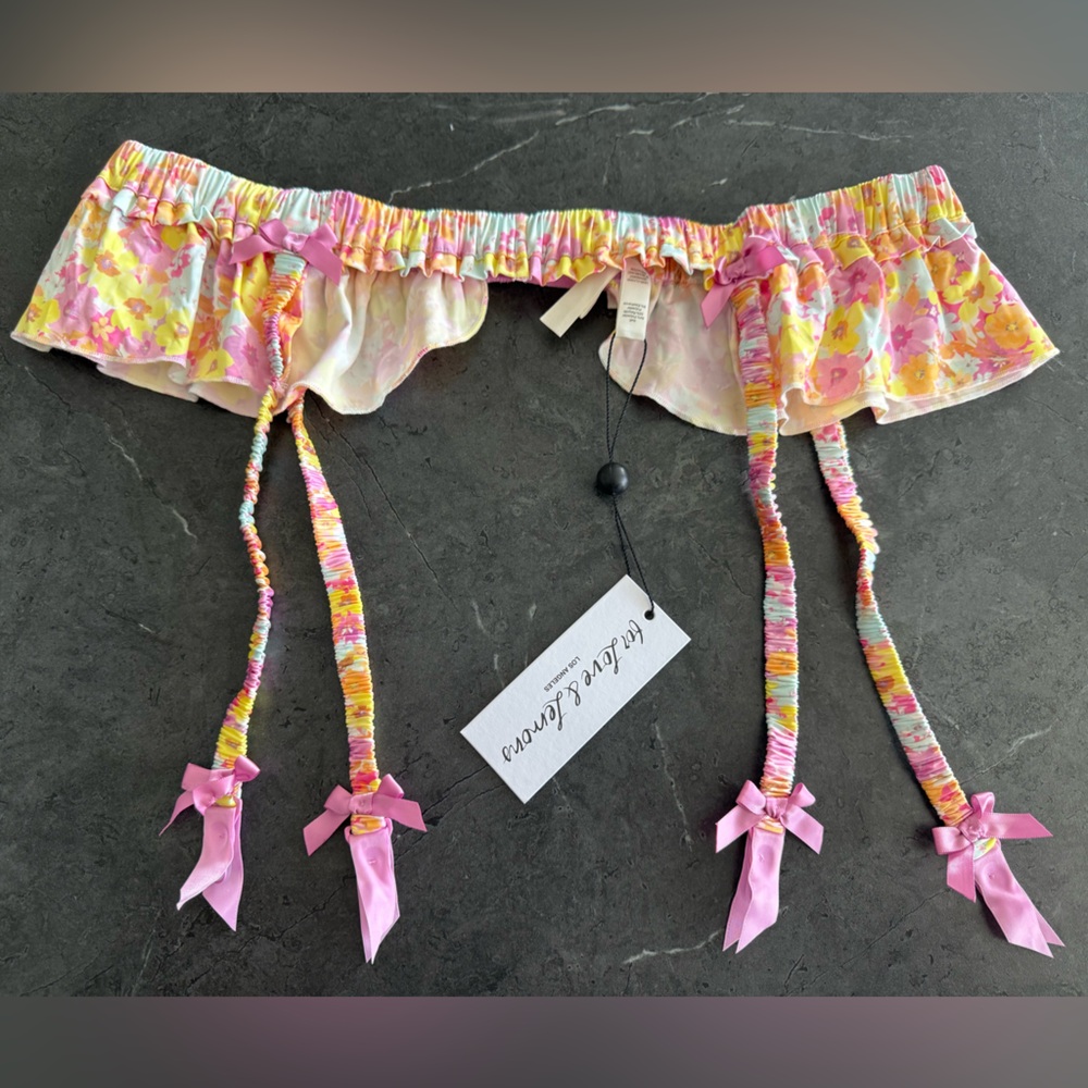 For Love And Lemons Floral Garter Belt LIMITED EDITION